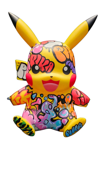 8" PIKACHU | Graffiti vinyl toy art display