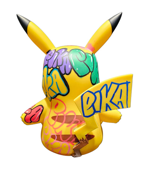 8" PIKACHU | Graffiti vinyl toy art display