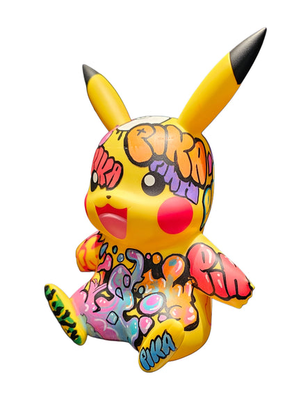 8" PIKACHU | Graffiti vinyl toy art display