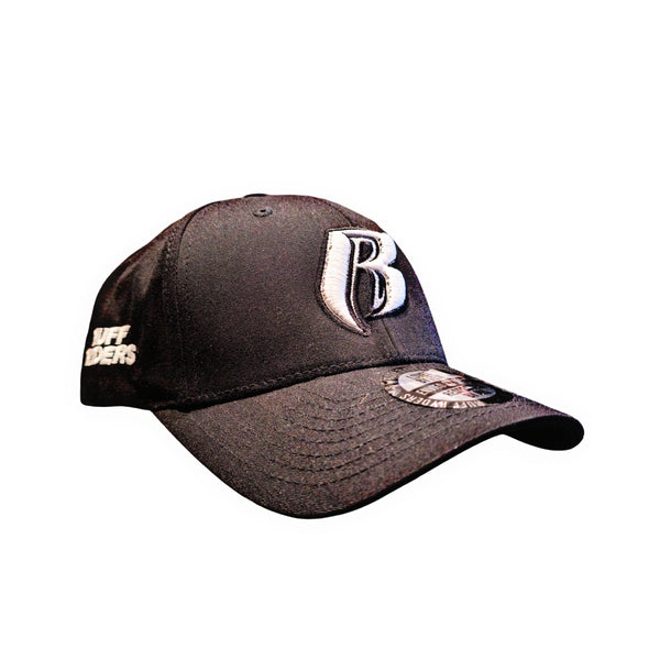 BLACK ADJUSTABLE SNAPBACK CAP