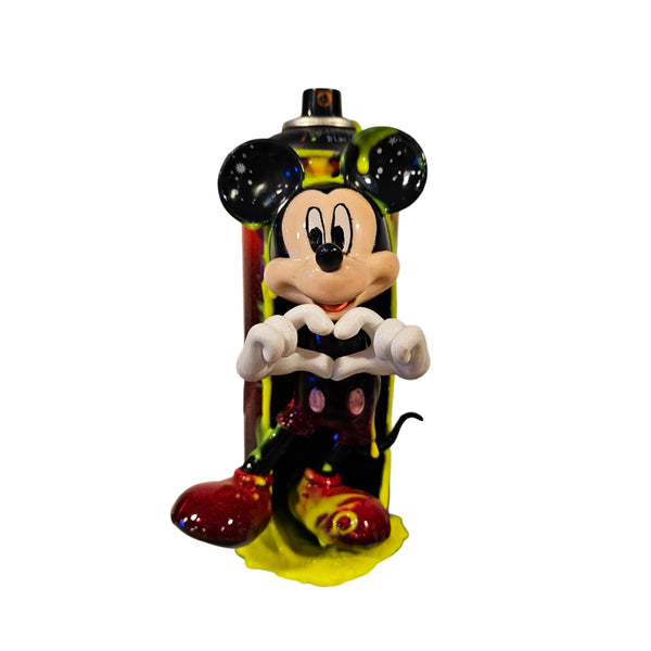 Mickey Heart | Graffiti spray can art display (Copy)