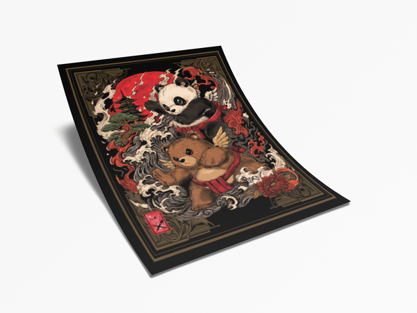 A5 SUMO BEARS ART PRINT