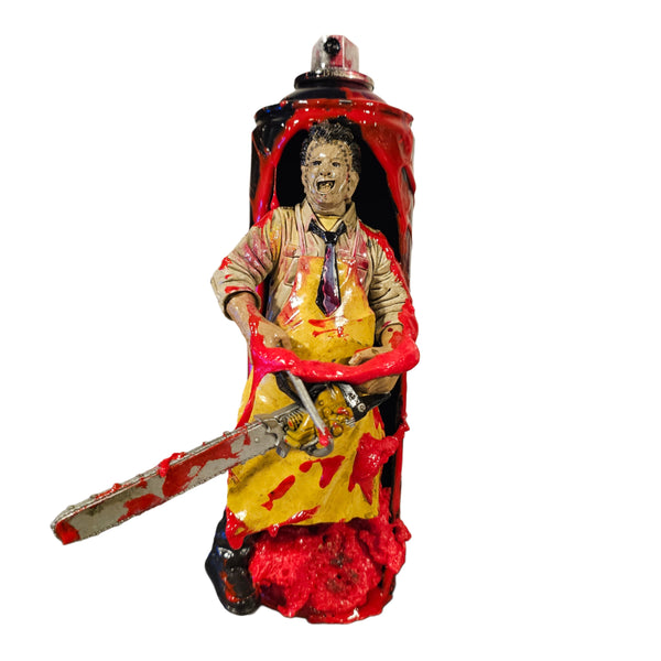 Leather Face | Graffiti spray can art display