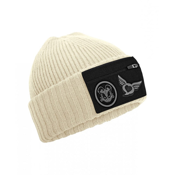 Zip Pocket Patch Beanie