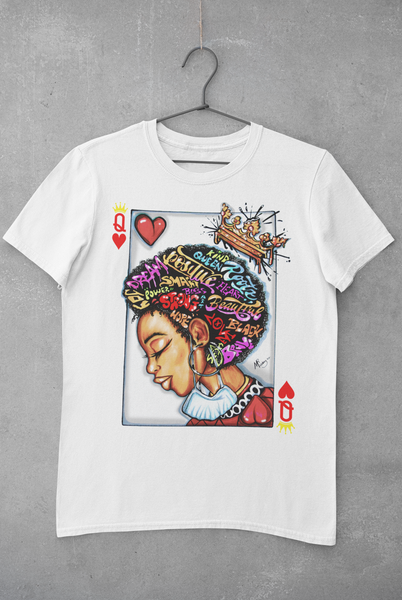 AFRO QUEEN OF HEARTS T-SHIRT