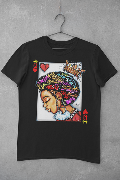 AFRO QUEEN OF HEARTS T-SHIRT
