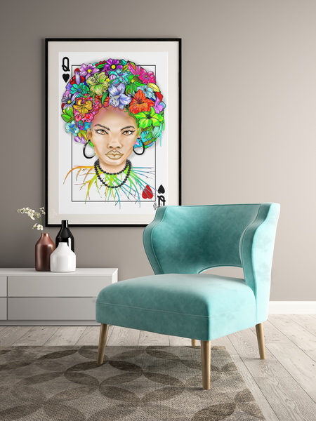 AFRO QUEEN OF ROOTS GLOSS PRINT